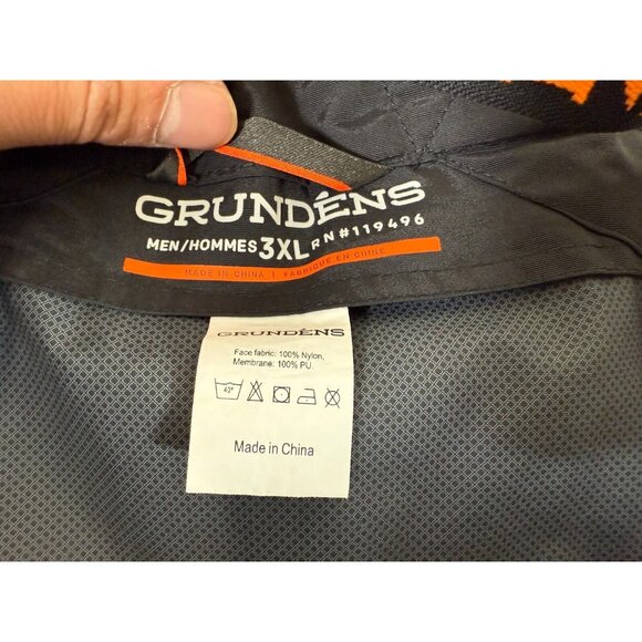 Grundens MEN/HOMMES Size 3XL Gray Weatherproof Bibs Pants 2497 - Picture 4 of 11